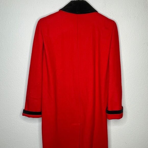 Vintage Herman Kay Petite Wool Blend Coat Red - Picture 5 of 9